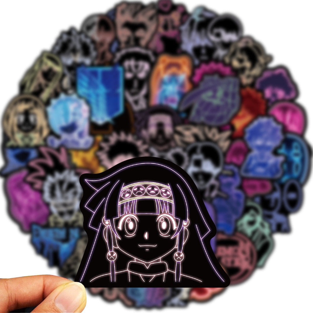 Neon Light Anime Stickers Random Pack